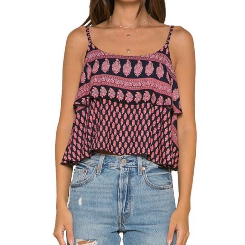 RAGA Avah Tired Crop Cami Tank top